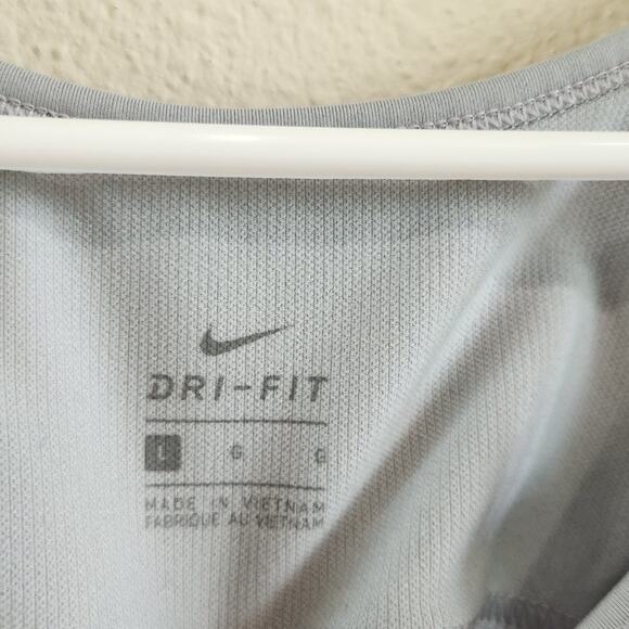 Nike Gray Pink Floral Trim Lightweight Low Impact Bralette Top Sports Bra Large - Picture 7 of 7